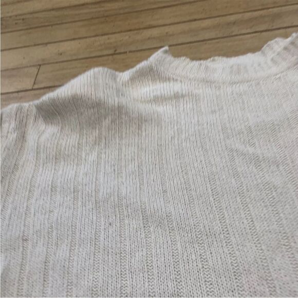 PARRINELLO Sweater Womens Cream VTG 90s Ramie Silk Ramie Rabbit Angora Knit S - Picture 15 of 16